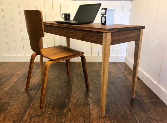 Shaker Writing Desk Solid Walnut And White Oak Hepplewhite Etsy
