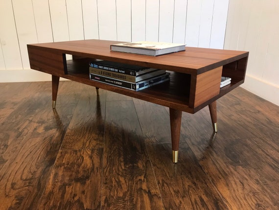 Mahogany coffee table with cheap storage