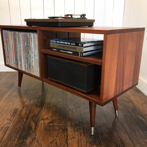 Mid Century Modern Credenza Record Player Console Etsy