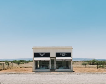 Marfa Texas Art Installation Fine Art Photograph | Marfa Print | West Texas Art | Valentine Texas | Minimalist Art | Texas Landscape