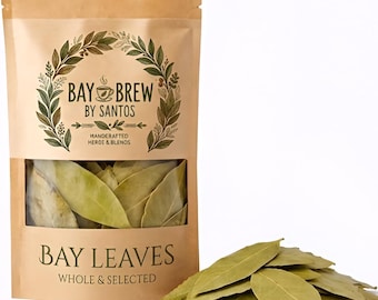Organic Whole Bay Leaves (30 Count) | Hand-Picked Culinary Herbs for Cooking & Tea