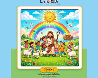 Bible Coloring Book PDF | 36 Printable Pages of Old and New Testament Bible Stories | Instant Download Ages 5-9