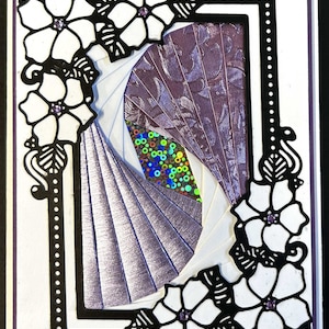 kit 121 - Iris Folding Rectangle with Flower Border Card Kit
