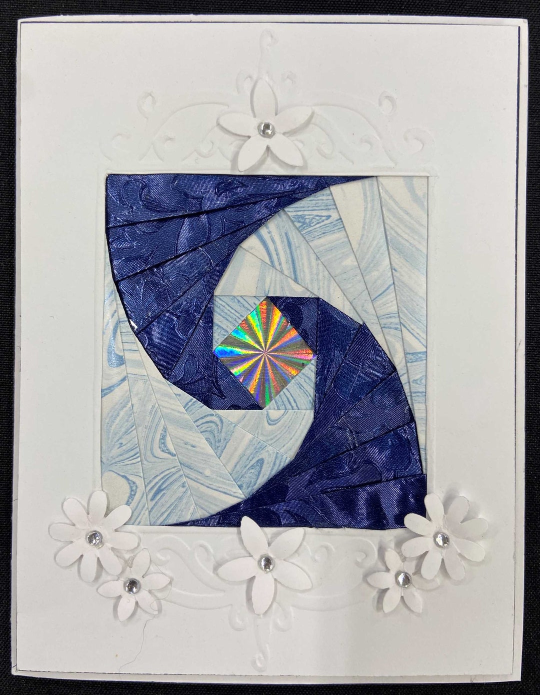 Iris Folding Card Kit #76: Rectangle With 3D Flowers, A2 Size, Any ...