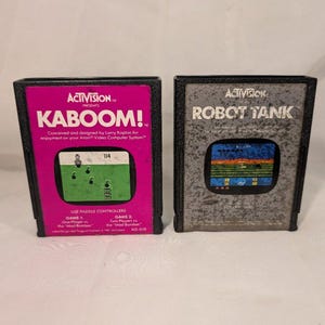 Vintage Activision Atari 2600 Kaboom Robot Tank Videospelskassetter