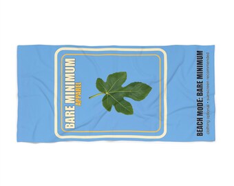 Bare Minimum Fig Leaf Beach Towel