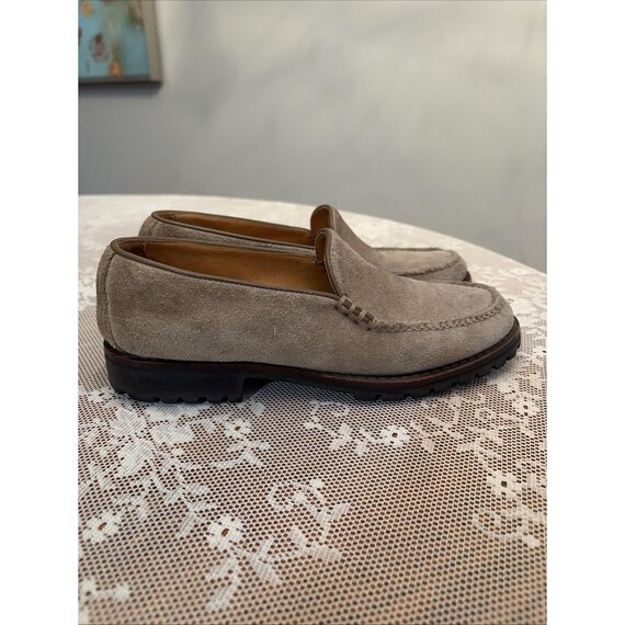 Cole Haan, Vintage Cole Haan Country Suede Lug Sole Loafers Taupe Tan Women 8.5 AA Narrow