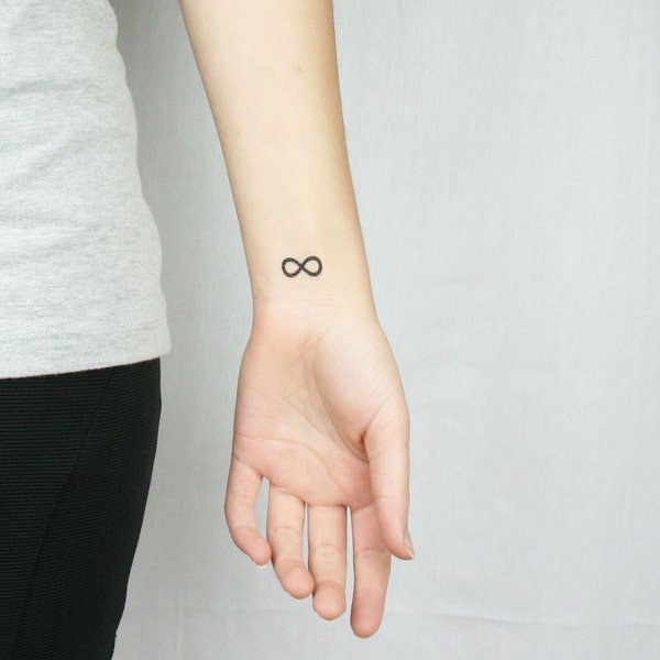 infinity temporary tattoo wrist neck ankle