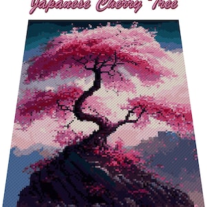 JAPANESE CHERRY TREE - graph for c2c crochet blanket