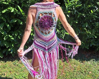 crochet FESTIVAL VEST, Fae vest