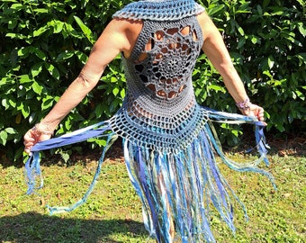 crochet FESTIVAL VEST, Fae vest