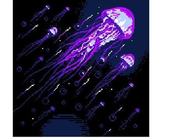 JELLYFISH - graph for sc crochet blanket