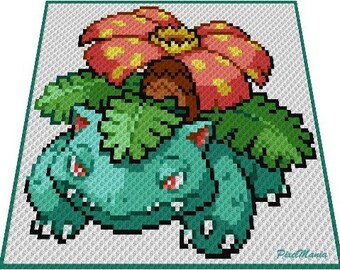 VENUSAUR - POKÉMON inspired graph for C2C blanket