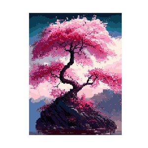 JAPANESE CHERRY TREE - graph for sc crochet blanket