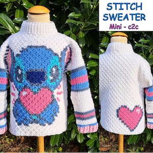 Schema all'uncinetto * PUNTO MAGLIONE * maglione mini-c2c