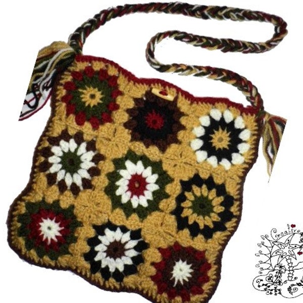 upcicled RETRO Multicolour Häkeltasche HIPPIE