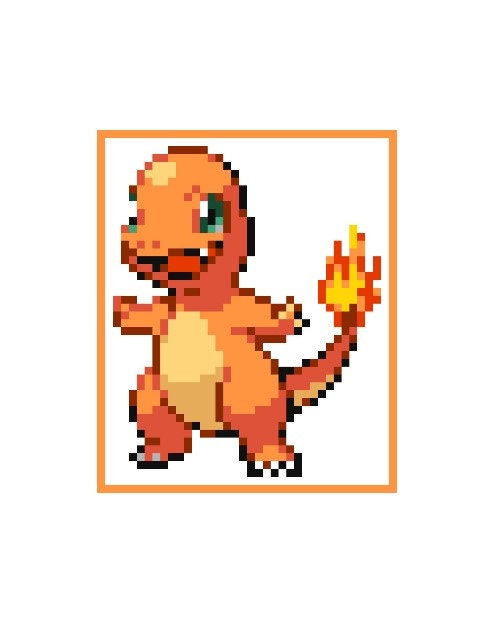 CHARMANDER - POKÉMON Inspired Graph for C2C Blanket - Etsy