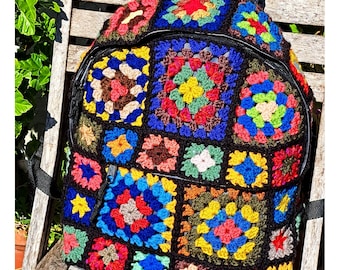 BACKPACK - Granny Square - crochet backpack