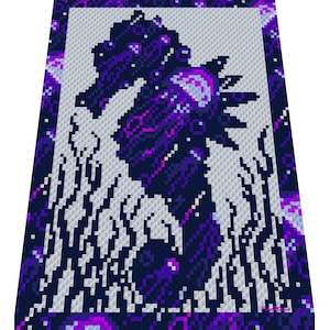 SEAHORSE SILHOUETTE - graph for c2c crochet blanket