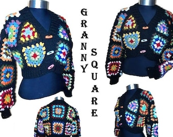 CROCHET PATTERN  - Granny Square BOLERO, jacket