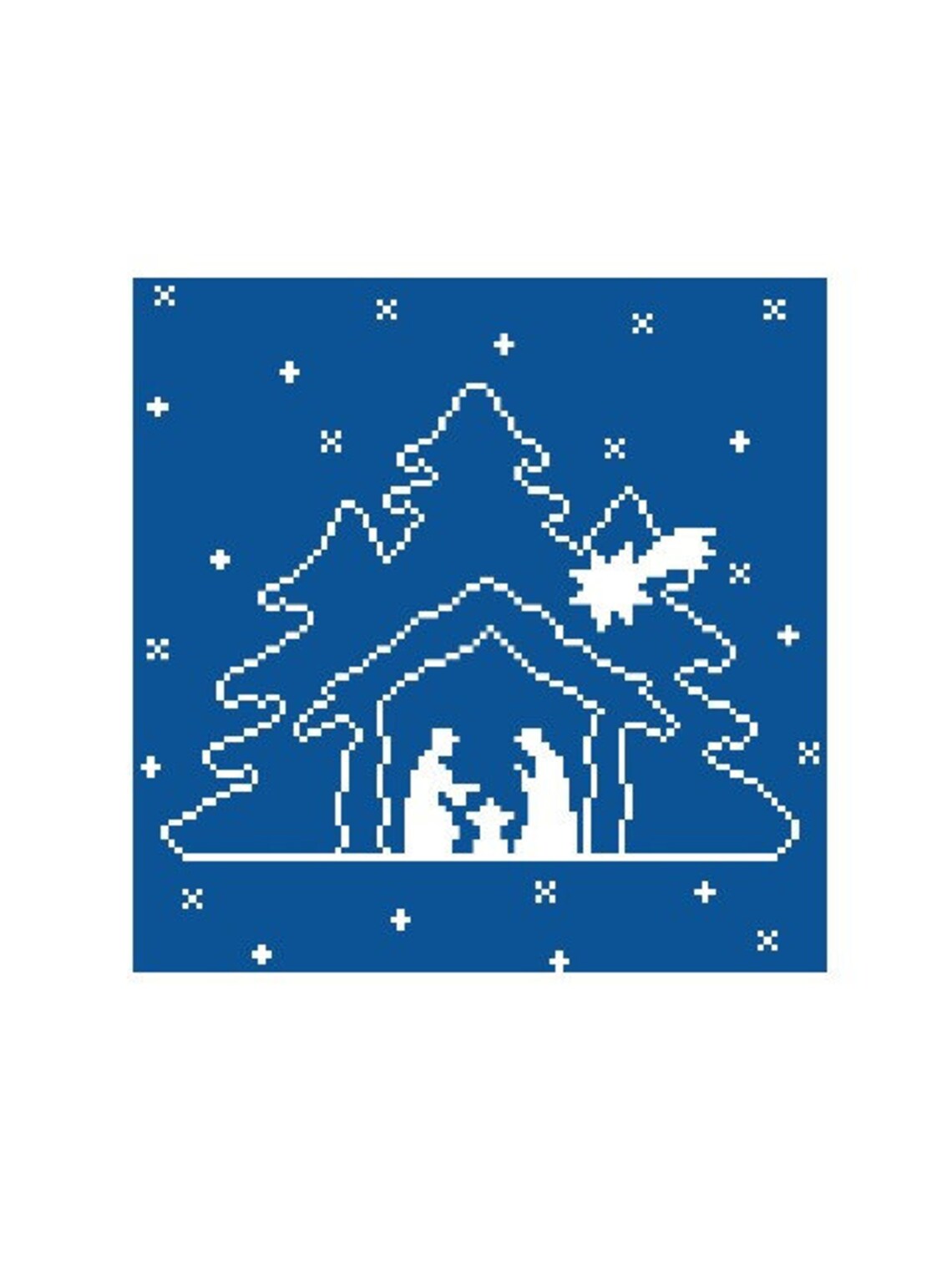 NATIVITY Crochet Graph for Blanket, C2C, Written & Color Blocked ...