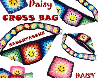 CROCHET PATTERN * Cross Bag - DaisY * Bum bag, Fanny pack