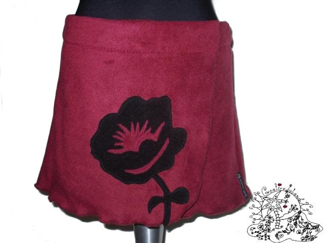 Fleece SKIRT * Flower * XS/S/ 32-36 Wrapskirt * Rose * - Etsy