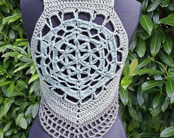 crochet FESTIVAL VEST - Flower of Life - Fae vest