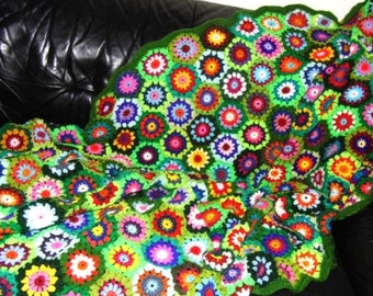 CROCHET PAttERN *Afghan UPCYCLED ReTRO HExAGON* e-book in US-English & German, instant download, pdf-datei, blanket, afghan, granny square