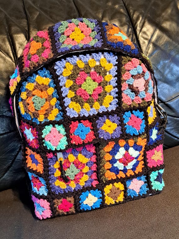 Crochet Zaino Uncinetto Mattonelle Zaino Uncinetto Granny Zaino In