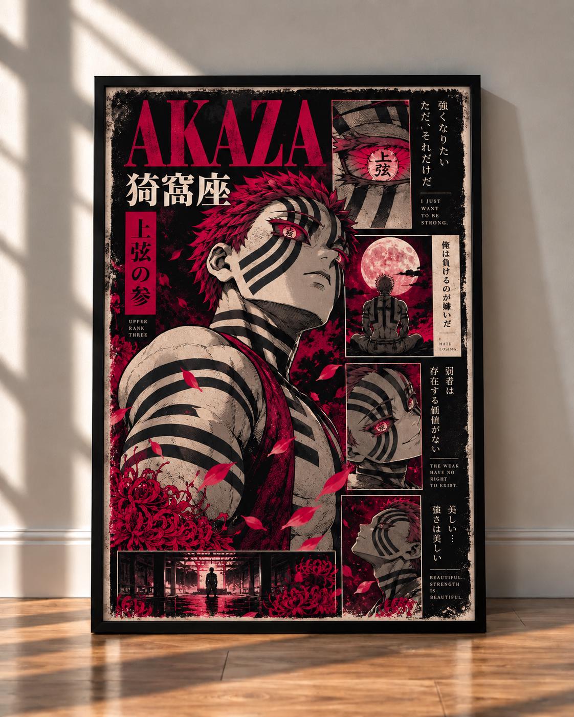 Akaza Demon Slayer Poster - Etsy