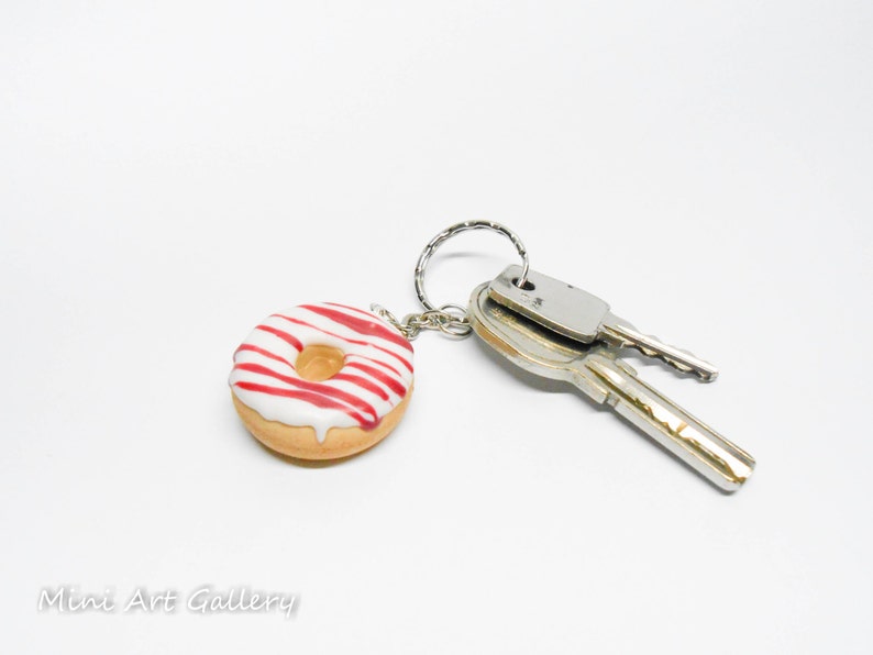 Donut keychain scented / chocolate nuts vanilla cherry Etsy