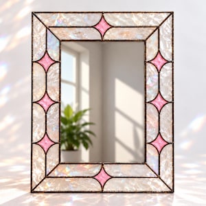 Stained Glass Mirror Frame Pattern | DIY Printable (4x6" Mirror)