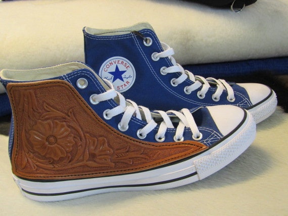 leather tooled converse