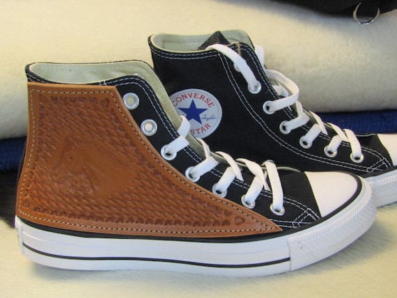 tooled leather converse shoes