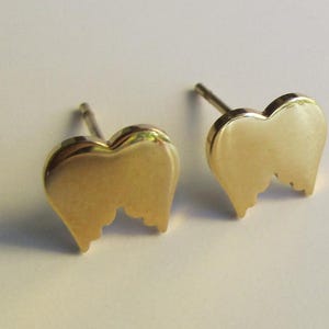 14 Karat vergoldete Engelsflügel-Ohrringe