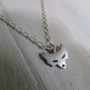 Fox silver necklace