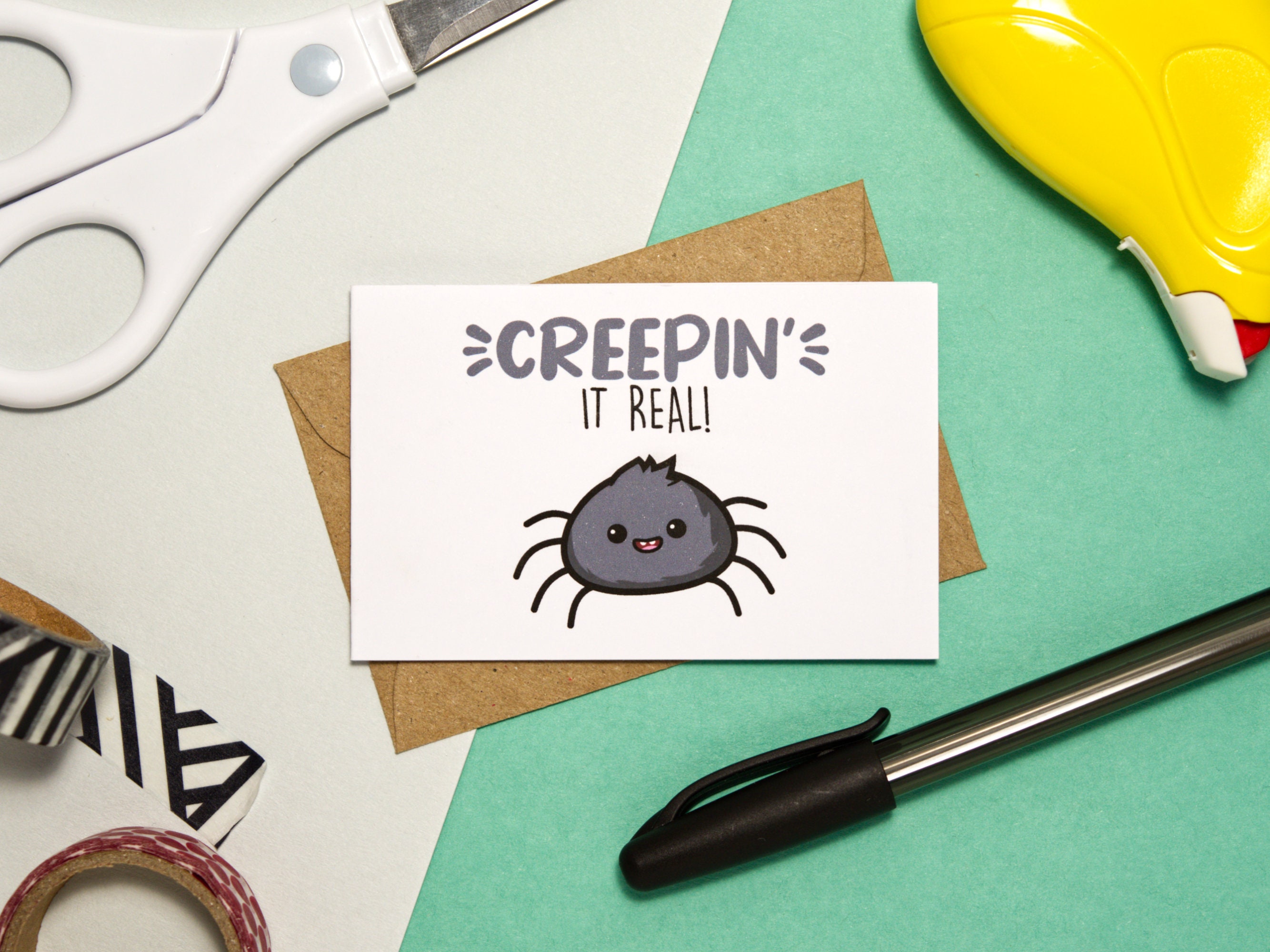 Kawaii Critters Pun Cards: Mini Note Cards 5-pack - Etsy