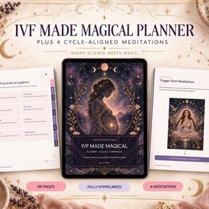 IVF Made Magical Planner & Journal | Medicatie- en scanregistratie (digitale pdf)