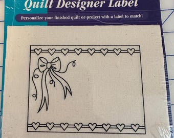 June Tailor Quilt Designer Label, pack of 2 Heart labels