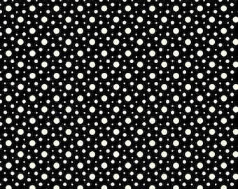 Penelope Dancing Dots  Black by Lakehouse Fabrics by Holly Holderman 1 Yard