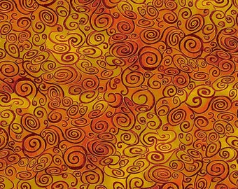 Swirly Scrolls Metallic Blender, Flora-CM2610 Rust, designed by Chong-A-Hwang