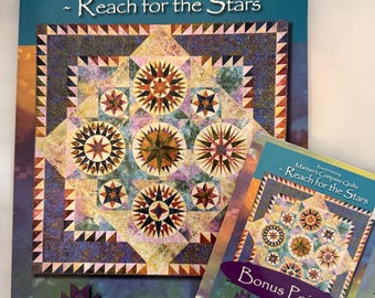 Kit to make Reach for the Stars, Mariner's Compass Quilt by Brenda Henning.