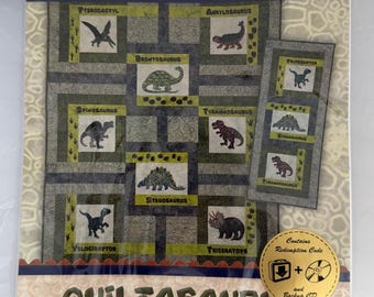 QUILTASAURUS, a Lunch Box Quilts Embroidery Pattern, cd