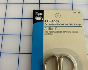 4 pack 1" D-RINGS from Dritz, Gold Color