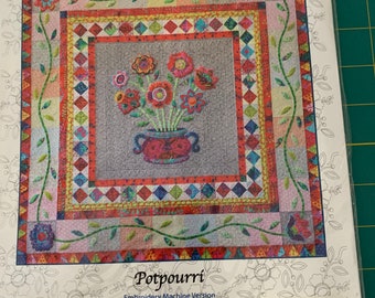 Kit, Embroidery Machine Version POTPOURRI  from Fabric Confetti