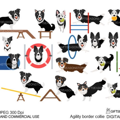 Agility Dogs Digital Clip Art for Personal and Commercial Use Etsy