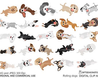 Sitting Dogs Digital Clip Art for Personal and Commercial Use | Etsy Canada