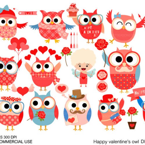 Classroom Owl Clip Art for Personal and Commercial Use - Etsy