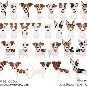 Jack Russell dogs digital clip art for Personal and Commercial use - INSTANT DOWNLOAD